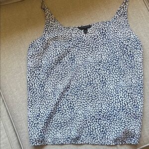 Banana Republic Navy and White Printed Camisole